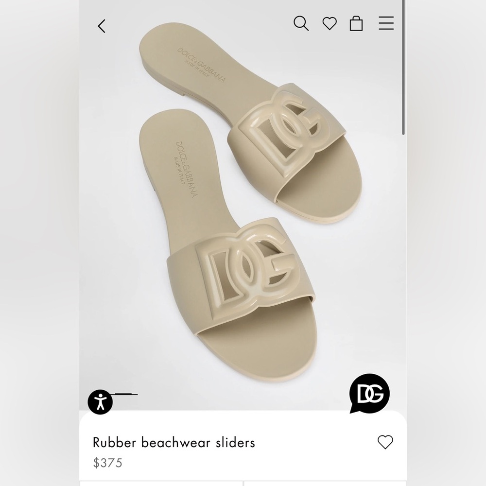 Dolce & Gabbana Beige Beach Slides size 9